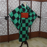 Demon Slayer Kamado Tanjirou Kostüm Kimono Cosplay Halloween Karneval Kostüm